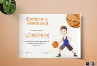 Amazing Basketball Tournament Certificate Template Free