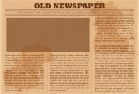Amazing Blank Newspaper Template For Word