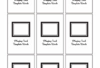Amazing Blank Playing Card Template