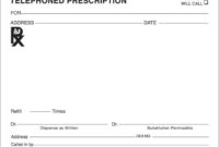 Amazing Blank Prescription Form Template
