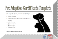 Amazing Cat Adoption Certificate Template 9 Designs