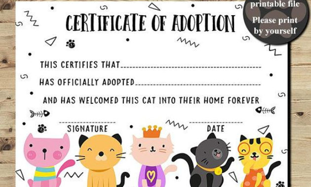 Amazing Cat Birth Certificate Free Printable