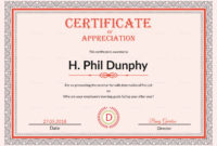 Amazing Certificate Of Recognition Template Word