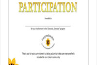 Amazing Certification Of Participation Free Template