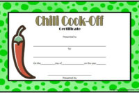 Amazing Chili Cook Off Award Certificate Template Free