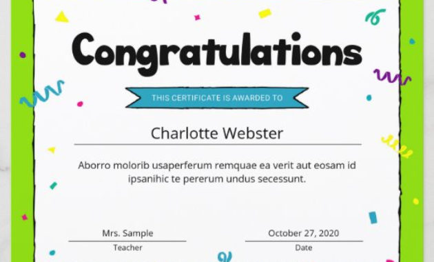 Amazing Congratulations Certificate Templates