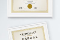 Amazing Employee Of The Year Certificate Template Free