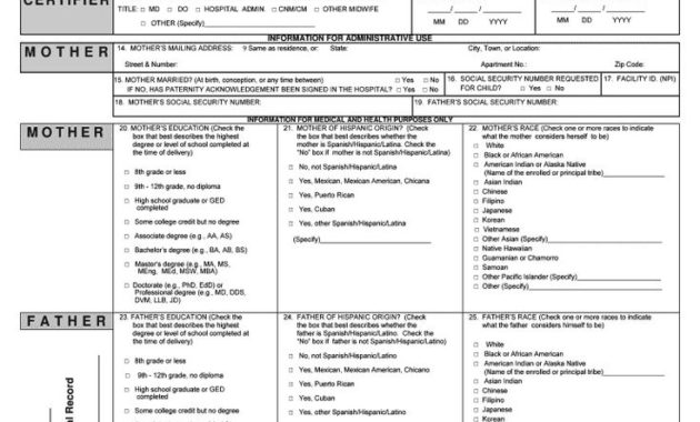 Amazing Fillable Birth Certificate Template