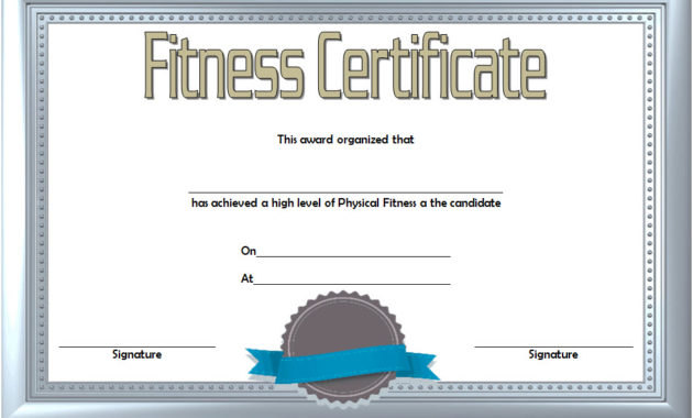 Amazing Fitness Gift Certificate Template