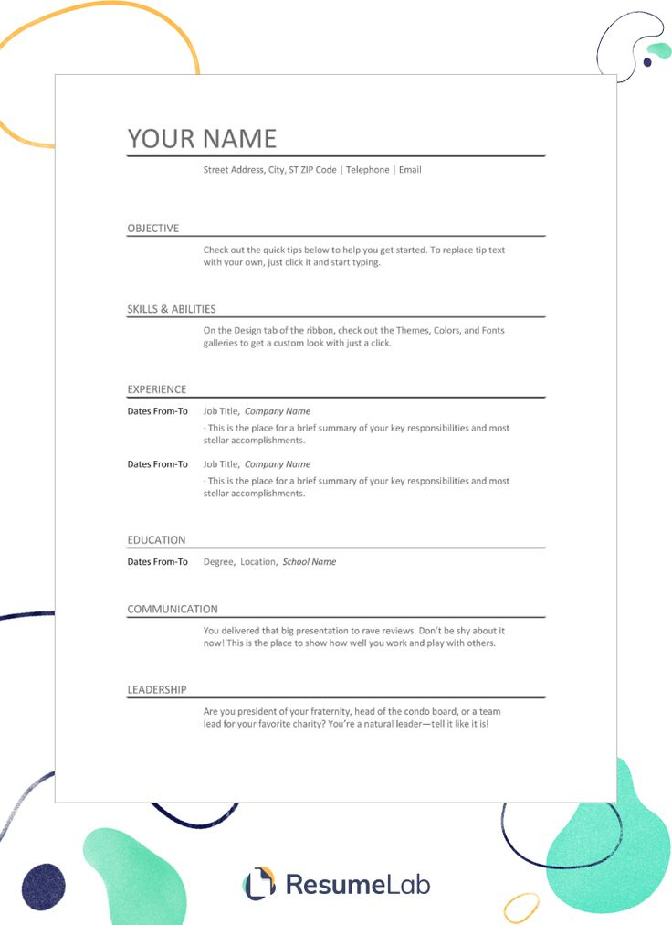Amazing Free Blank Cv Template Download