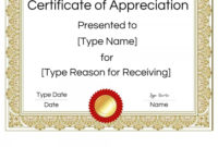 Amazing In Appreciation Certificate Templates