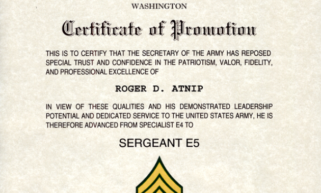 Amazing Officer Promotion Certificate Template