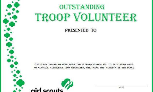 Amazing Outstanding Volunteer Certificate Template