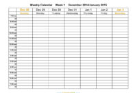 Amazing Printable Blank Daily Schedule Template