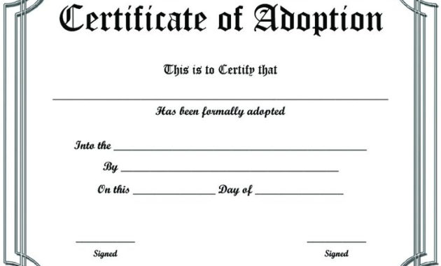Amazing Rabbit Adoption Certificate Template 6 Ideas Free
