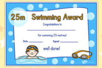 Amazing Swimming Certificate Template