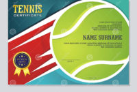 Amazing Tennis Certificate Template