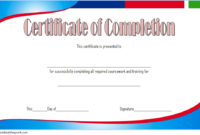 Amazing Training Certificate Template Word Format
