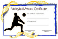 Amazing Volleyball Certificate Templates