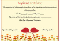 Awesome Best Boyfriend Certificate Template