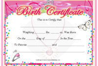 Awesome Birth Certificate Templates For Word