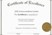 Awesome Blank Certificate Of Achievement Template