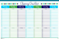 Awesome Blank Cleaning Schedule Template
