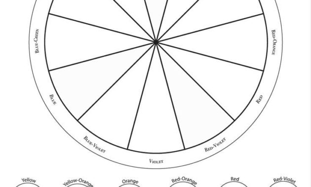 Awesome Blank Color Wheel Template
