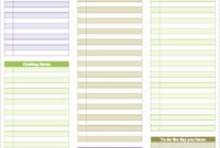 Awesome Blank Packing List Template