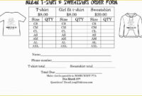 Awesome Blank T Shirt Order Form Template