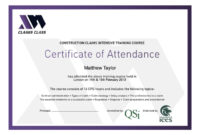 Awesome Certificate Of Attendance Conference Template