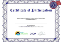 Awesome Certificate Of Participation Word Template