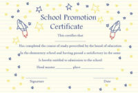 Awesome Certificate Of School Promotion 10 Template Ideas