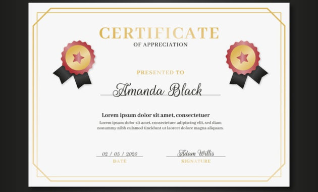 Awesome Elegant Certificate Templates Free