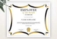 Awesome Employee Of The Month Certificate Template