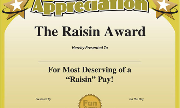 Awesome Free Funny Award Certificate Templates For Word
