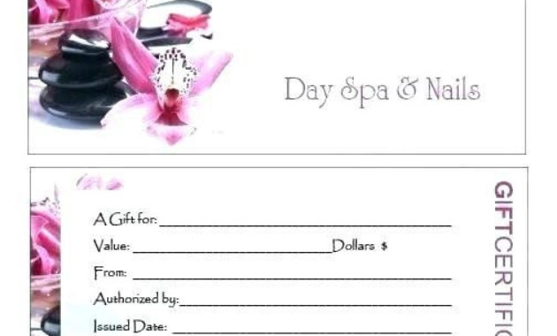 Awesome Free Printable Manicure Gift Certificate Template