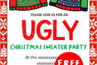 Awesome Free Ugly Christmas Sweater Certificate Template