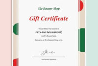 Awesome Gift Certificate Template Indesign