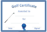 Awesome Golf Gift Certificate Template