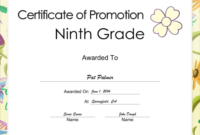 Awesome Grade Promotion Certificate Template Printable