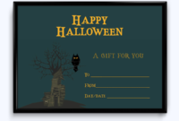 Awesome Halloween Gift Certificate Template Free