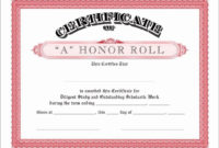 Awesome Honor Award Certificate Template