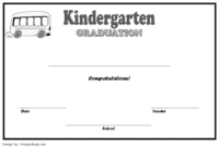 Awesome Kindergarten Graduation Certificate Printable