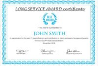 Awesome Long Service Award Certificate Templates
