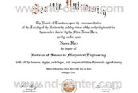 Awesome Masters Degree Certificate Template