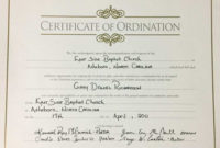 Awesome Ordination Certificate Templates