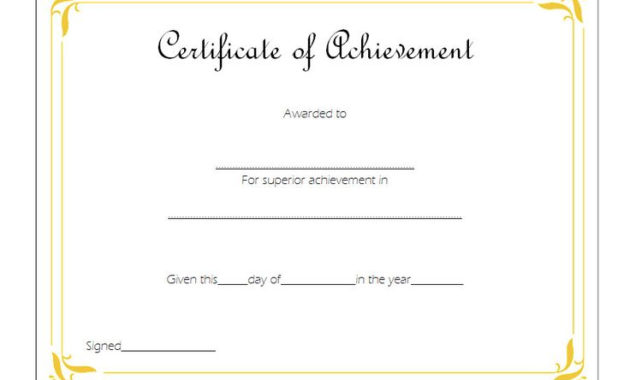 Awesome Outstanding Achievement Certificate