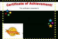 Awesome Outstanding Effort Certificate Template