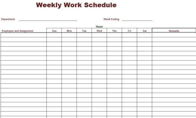 Awesome Printable Blank Daily Schedule Template
